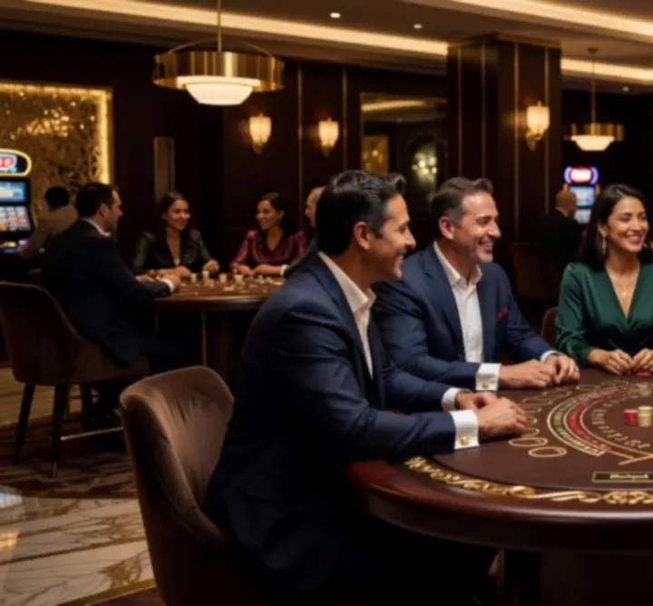 Kortárs hangulatú blackjack-asztal a Tyravex Play-ben.